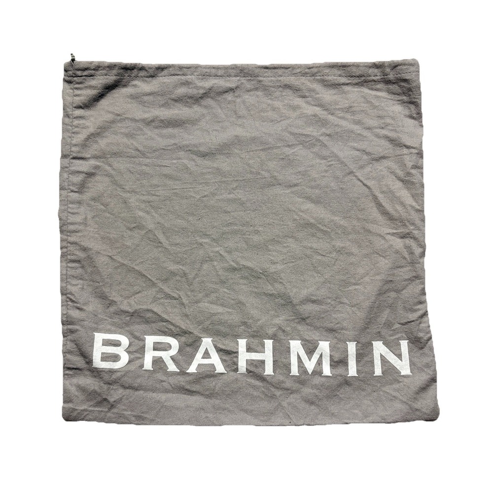 BRAHMIN Gray Drawstring Dustbag Purse Protector 17.5"L x 17.5"W
